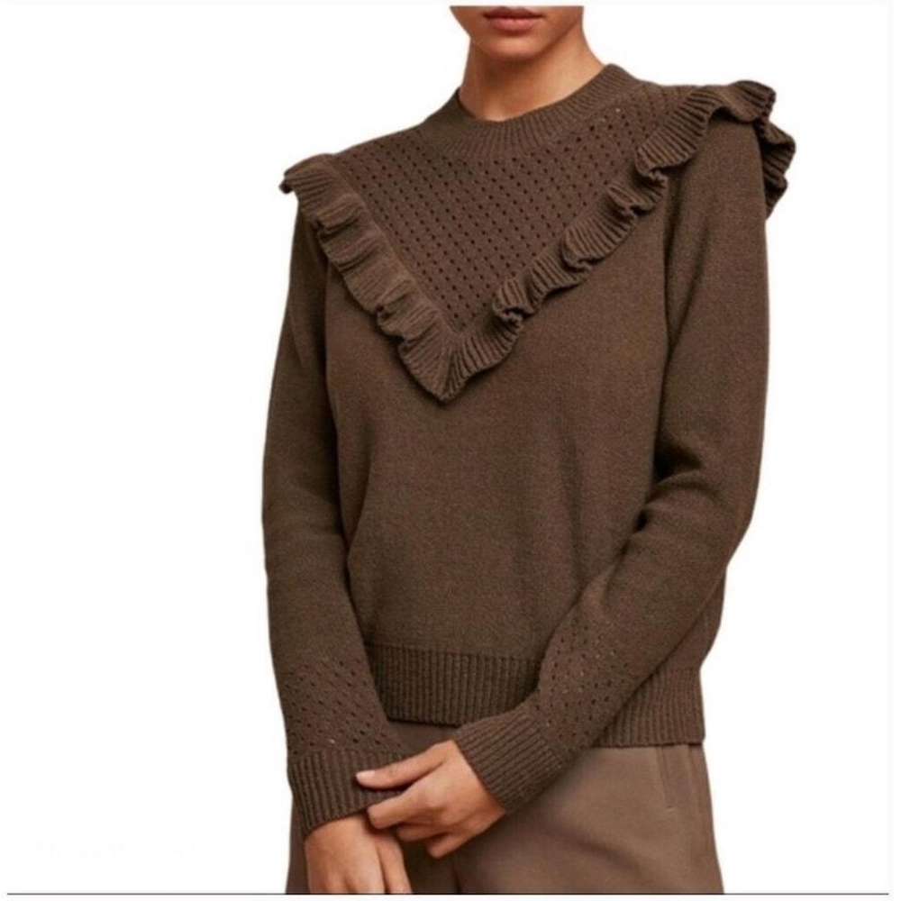 Aritzia Wilfred Crochet Pointelle Sweater